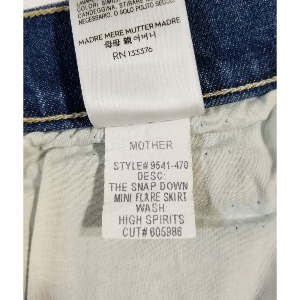 🆕 MOTHER x Miranda Kerr The Snap Down Mini Flare Skirt High Spirits 27 $198 - Picture 15 of 16